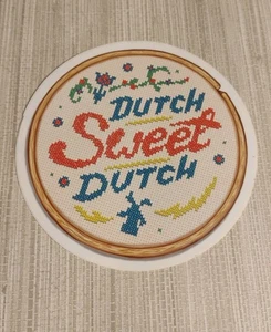 DUTCH Bros STICKER Old STYLE Stock CROSS Stitch EMBROIDERY Sweet RARE Coffee - Picture 1 of 2
