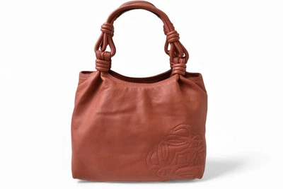 Bolso de Mano Loewe Terracota Piel de Oveja Grande Anagrama De Colección Auténtico Foto 1 de 4