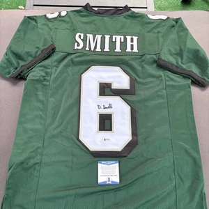 DeVonta Smith Autographed Signed XL Custom Eagles Jersey-Beckett - Picture 1 of 7