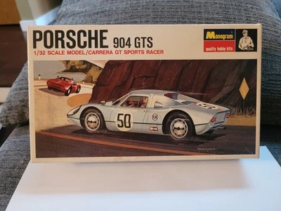 Vintage 1964/67 Issue Monogram Porsche 904 GT Sports Racer Model kit 1/32 - Image 1 of 4