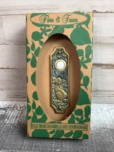 Rare Flora And Fauna Solid Brass Rabbit Doorbell - Picture 1 of 3