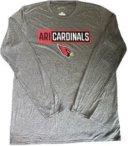 Camiseta Arizona Cardinals Para Hombre Grande Equipo NFL Ropa Manga Larga Gris, Nueva - Imagen 1 de 2