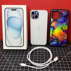 Apple iPhone 15 A2846 - 128 GB - Blue- Network Unlocked, MTLY3LL/A - MINT COND! - Photo 1 sur 17