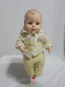 Vtg Horsman Baby Boy Doll Rubber Sofskin Drinks Wets Washable Sleepy Eyes 11" - Picture 1 of 15