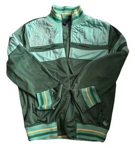 Caffeine Jacket Full Zip Y2K Men’s Medium Green/Yellow - Picture 1 of 6