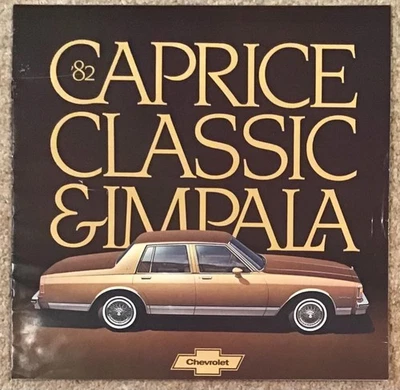 Folheto de vendas de carros Chevrolet EUA grande formato 1982 #4080 julho '81 CAPRICE ++ - Imagem 1 de 3