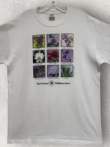 Vintage 90’s The Vermont Wildflower Farm ~ Flower Varieties T Shirt XL 23”x31” - Picture 1 of 8