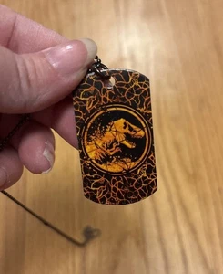 UNIVERSAL STUDIOS THEME PARK JURASSIC PARK Dog Tag Necklace Merch Promo - Picture 1 of 3