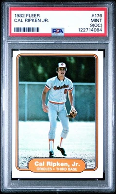 1982 FLEER #176 CAL RIPKEN JR. ROOKIE RC PSA 9 - Image 1 of 2