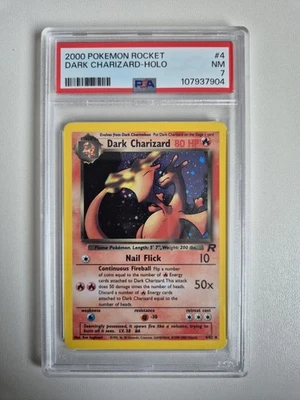 PSA 7 Dark Charizard 4/82 Team Rocket Vintage Holo Pokémon Card NEAR MINT - Image 1 of 2