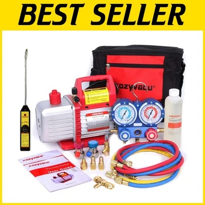 Kit de reparación HVAC Mini Split con bomba de vacío y medidor de colector Foto 1 de 4