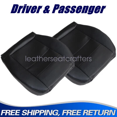 Front Both Side Bottom Seat Cover Black Fits 2008-2014 Mercedes Benz C300 C350 - Image 1 of 4