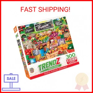 MasterPieces 300 Piece EZ Grip Jigsaw Puzzle - Farmers Market - 18"x24" - Picture 1 of 2