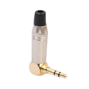 1pcs 3.5mm 90 Degree Male Plug Stereo Headphone Adapter Gold-plated original - Picture 1 of 3