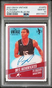 Onyx Basketball 2021 automático tinta azul/50 P.J. Gamecocks DOZIER Kings PSA 10 - Imagen 1 de 2