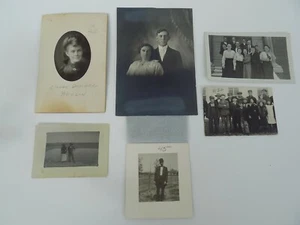 Antique Black and White Photo lot of 6--Sizes vary from 4" X 6" to 3" X 4" . - Picture 1 of 4