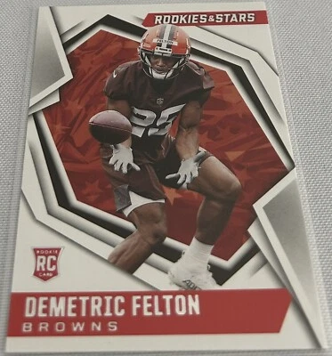 2021 Panini Rookies & Stars Football Demetric Felton Cleveland Browns Rookie - Image 1 of 3