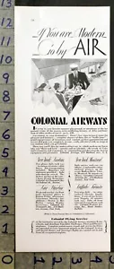 1929 Aviación Colonial Airway Transport Nueva York Boston avión de cercanías anuncio 32035 - Imagen 1 de 1