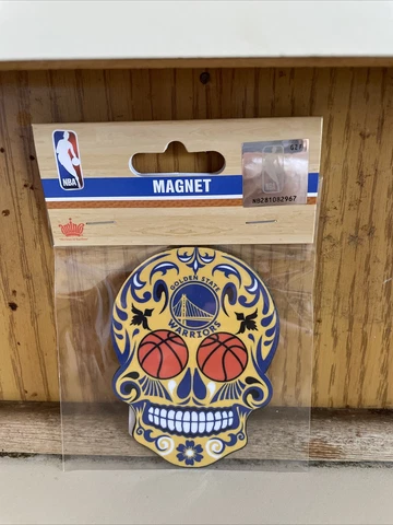 Golden🔥 State Warriors Sugar 🔥Skull Magnet NBA Dia De Los Muertos 🔥 Cover