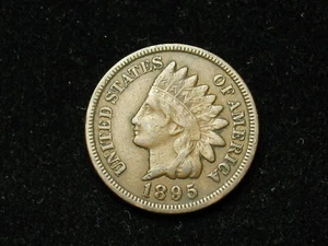 JUST IN! VF+ 1895 INDIAN HEAD CENT PENNY w/ PARTIAL LIBERTY & SOME DIAMONDS #45s - Picture 1 of 2