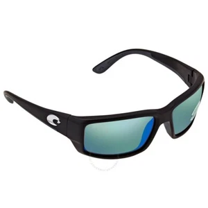 Costa Del Mar TF 11 OGMGLP Fantail Sunglasses Matte Black Green Mirror 580G 59mm - Picture 1 of 3