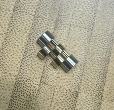 Rolex genuino acero inoxidable oro amarillo de 18 quilates 2 tonos Jubilee eslabón hueco 15,5 mm Foto 1 de 2