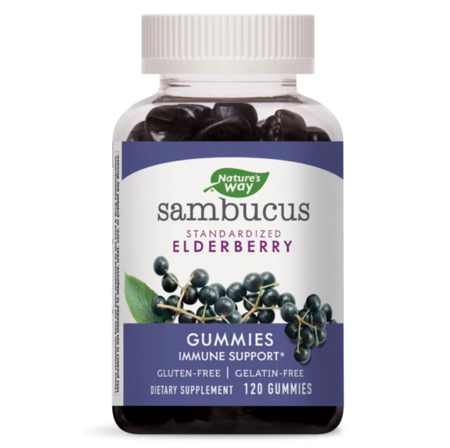 Nature's Way Sambucus Elderberry Gummies 120 Count