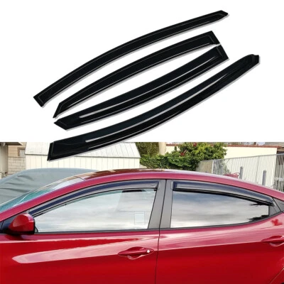 Fits 2011-2016 Hyundai Elantra Sedan (EXCLUDES ELANTRA GT) Tape-on Window Visor - Image 1 of 4