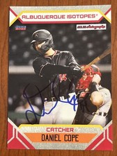 DANIEL COPE Signed 2023 Choice Albuquerque Isotopes Baseball Card Rockies AUTO