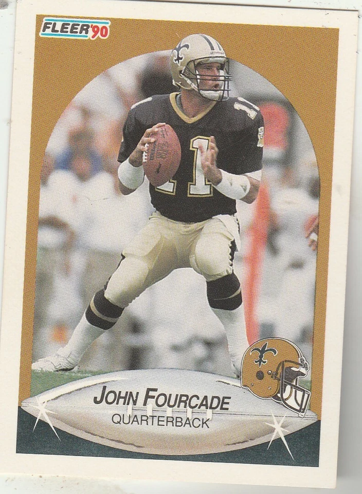 FREE SHIPPING-MINT-1990 Fleer #186 John Fourcade  Saints PLUS BONUS CARDS - Image 1 of 1