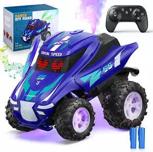 Monster Truck, 2.4Ghz Remote Control Cars Toys for Kids RGB Light Music off Road - Picture 1 of 12