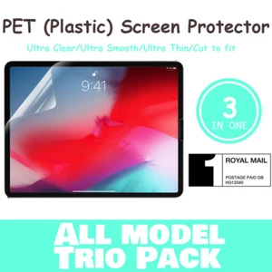 [3er-Pack] Ultra Klare Displayschutzfolie für iPad 23456789 Mini 2/45/6 Air Pro 11 - Bild 1 von 6