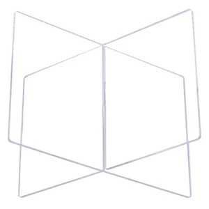 Acrylic Book Stand Displaying Shelf X-Shaped Book Rack for Cookbook Recipe I7E1 - Picture 1 of 11