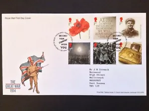 GB 2014 The Great War 2014 Set on Typed Address First Day Cover, Tallents House - Bild 1 von 1