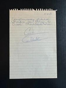 Crash Craddock Autograph Letter 6" x 8.5" - Picture 1 of 1