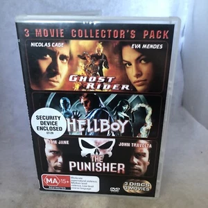 3x Ghost Rider - Hellboy - The Punisher DVD Nicolas Cage, Tom Jane Region 4 VGC - Picture 1 of 5