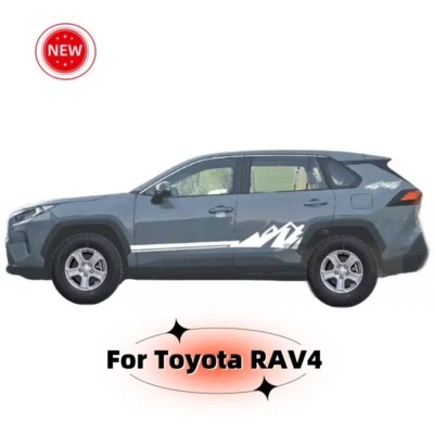 Calcomanía de vinilo gráfica para puerta lateral de montaña para Toyota RAV4 Racing Stripe Car Foto 1 de 4