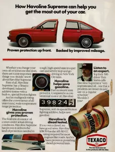 Anuncio impreso vintage 1982 Texaco Havoline Supreme puede ayudar a la protección ahorrar diésel - Imagen 1 de 2