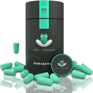 Super Soft Foam Earplugs Reusable Ultra Comfortable Highest SNR 38Db 60 Pair NEW - Picture 1 of 5