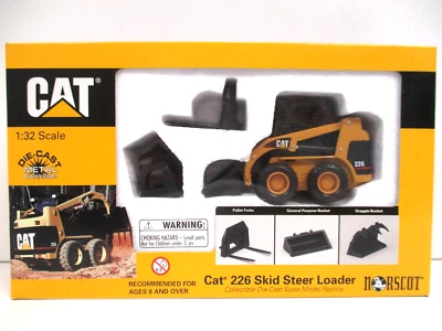 NORSCOT - CATERPILLAR CAT 226 SKID STEER LOADER / ATTACHMENTS - 1/32 DIECAST - Image 1 of 4