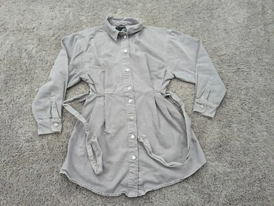 Vestido recto de diseño ASOS para mujer talla 10 botones delanteros con cinturón púrpura claro Foto 1 de 4