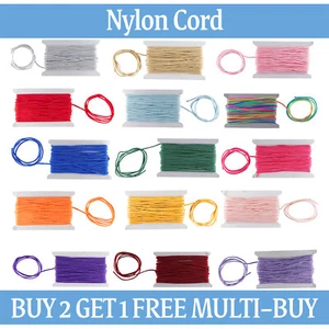 10 Meters Nylon Cord Thread Knot Macrame Beading DIY Bracelet Braided 1.2mm - Picture 1 of 88