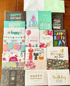 20 Pack Birthday Cards with Envelopes, Blank Inside, Happy Birthday Cards Box - Picture 1 of 11