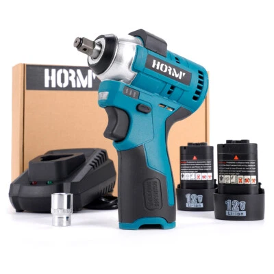 12V MAX Brushless Cordless 3/8" Impact Wrench with 2 Battery 1 Charger Set USA - Image 1 of 4