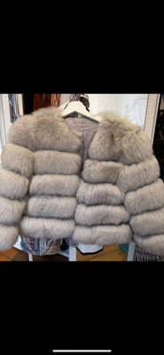 fox fur coat small - Image 1 of 4