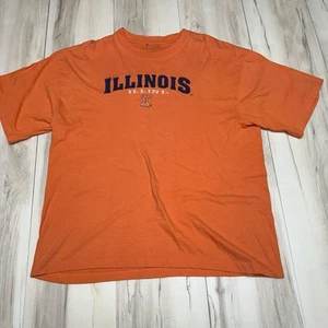 Illinois Fighting Illini Embroidered Sports T-Shirt Size XL Orange - Picture 1 of 6