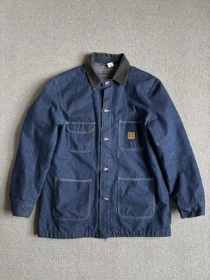 "Abrigo de trabajo de mezclilla forrado con manta Big Ben vintage hecho en EE. UU. 44""" Foto 1 de 4