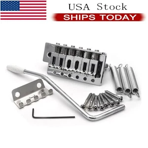 Sistema ponte tremolo chitarra blocco singolo per Stratocaster Strat SQ ST cromato - Foto 1 di 8