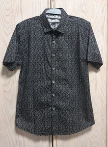 Camisa de manga corta Thomas Sterling London negra geométrica para hombre. Talla S. Nuevo. - Imagen 1 de 9
