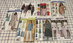 Simplicity McCall's Sewing Patterns Womens 20W-32W Lot 8 Khaliah Ali Mimi G - Picture 1 of 9